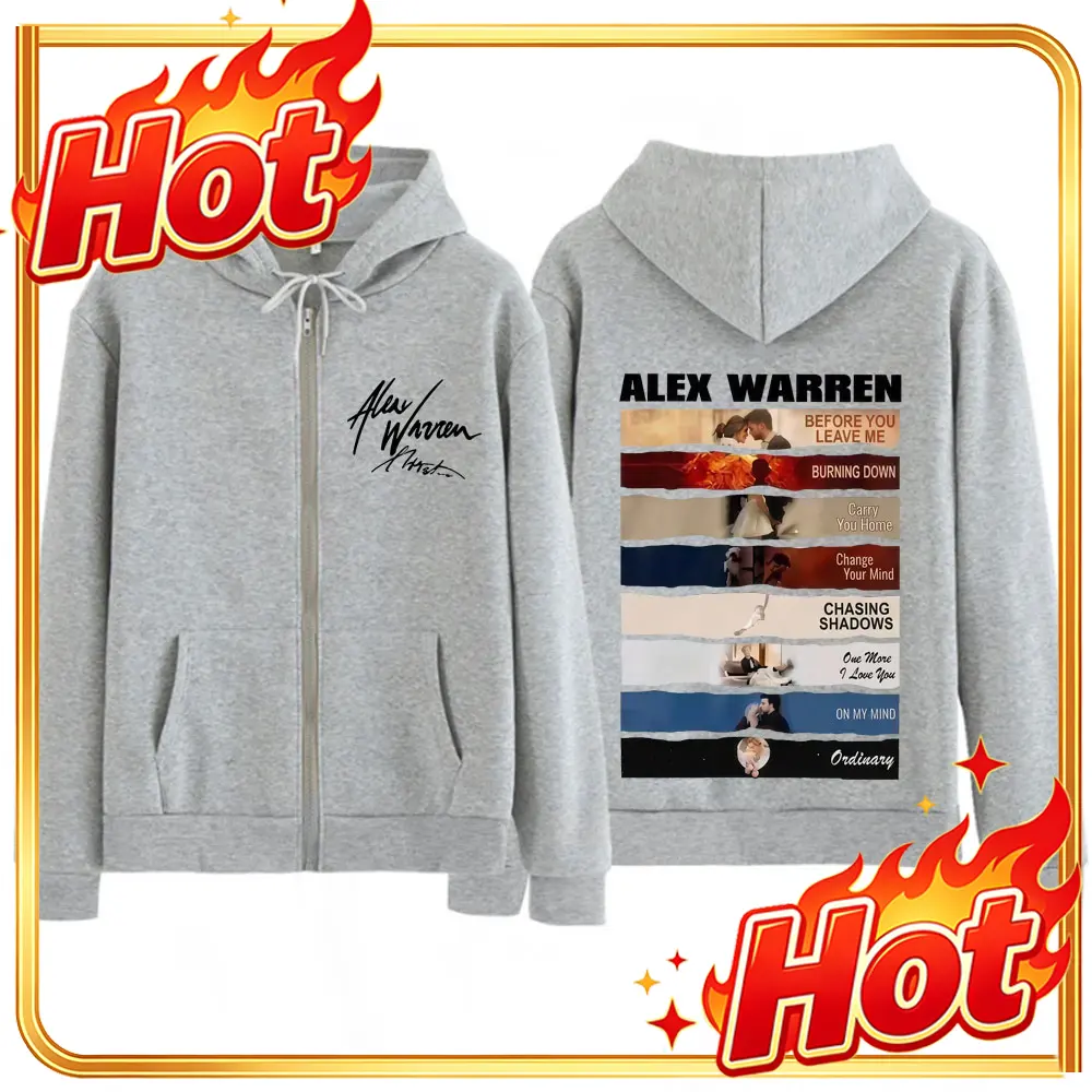 Mens Fashion Zip Up Hoodies - Jaket Hoodie dengan Resleting, Motif Tur