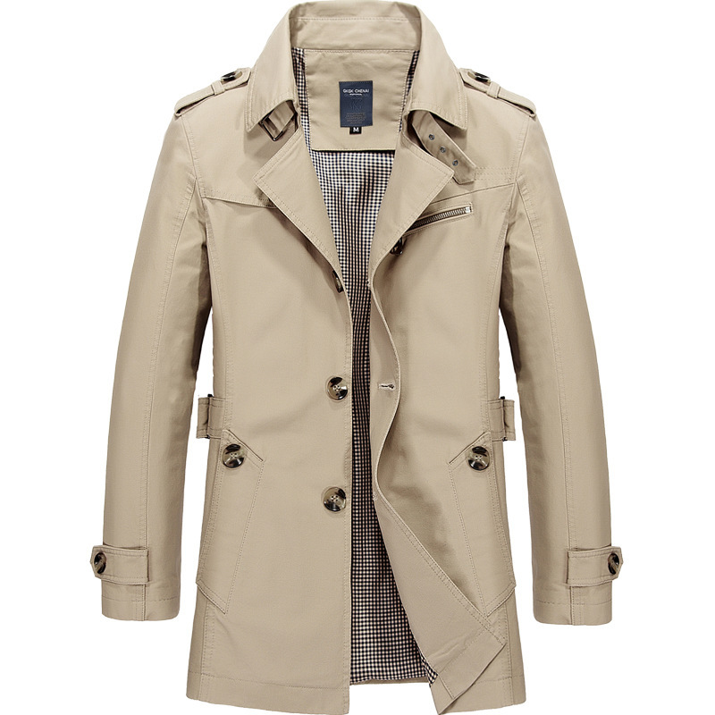 Men'S Fashion X - Jas Hujan Kasual Pria Musim Semi
