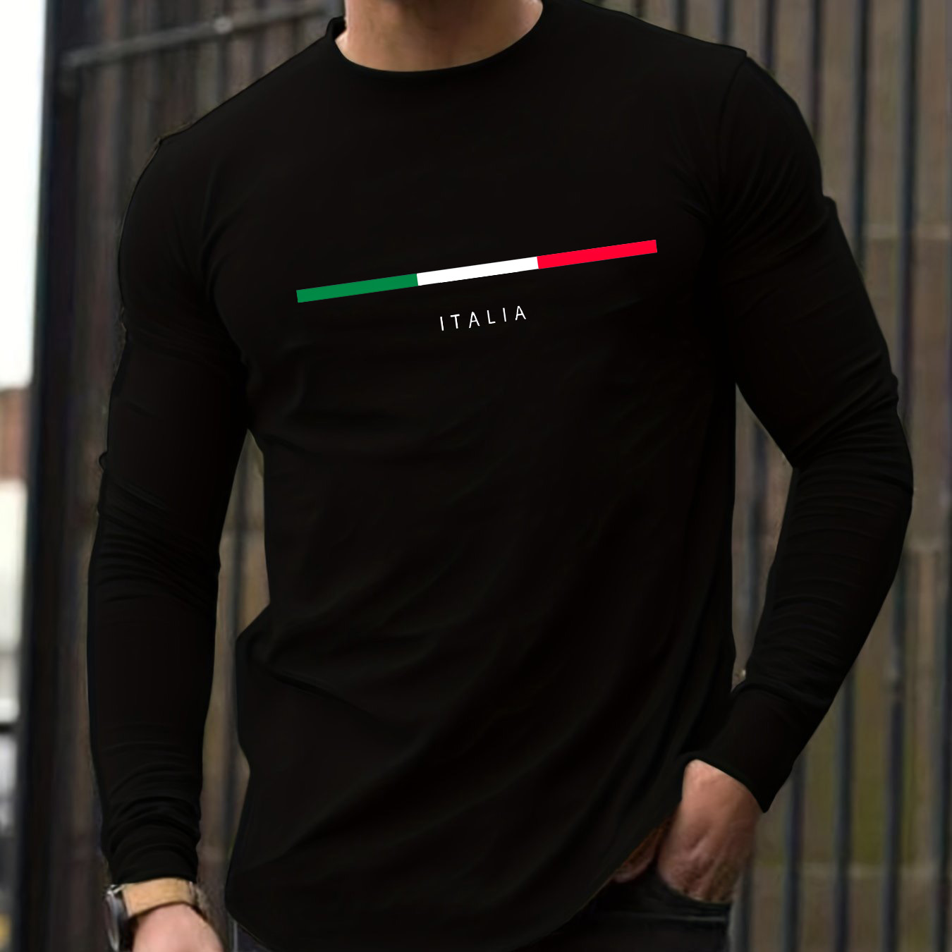 Men'S Fashion T Shirts - Kaos lengan panjang pria berbahan katun