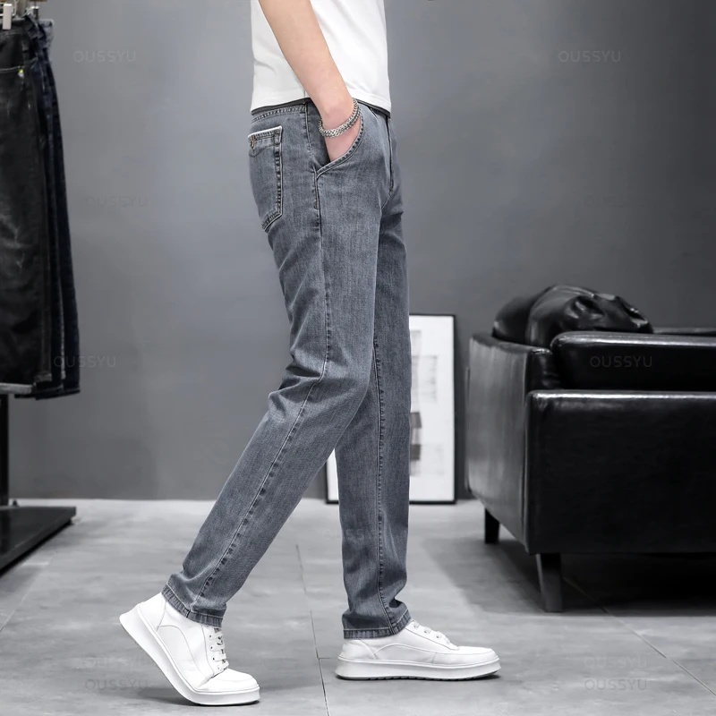 Men'S Fashion Grey Jeans - Celana Jeans Pria Model Slim Fit,