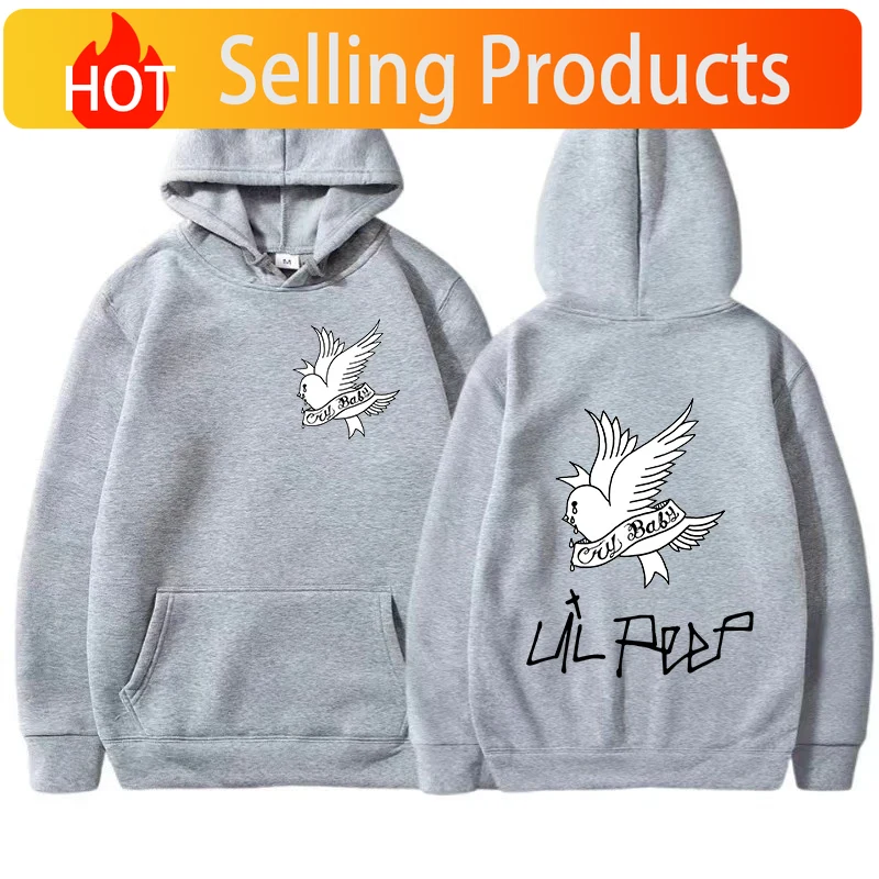 Mens Fashion Clothes - Hoodie Cetak Lil Peep Pria Musim