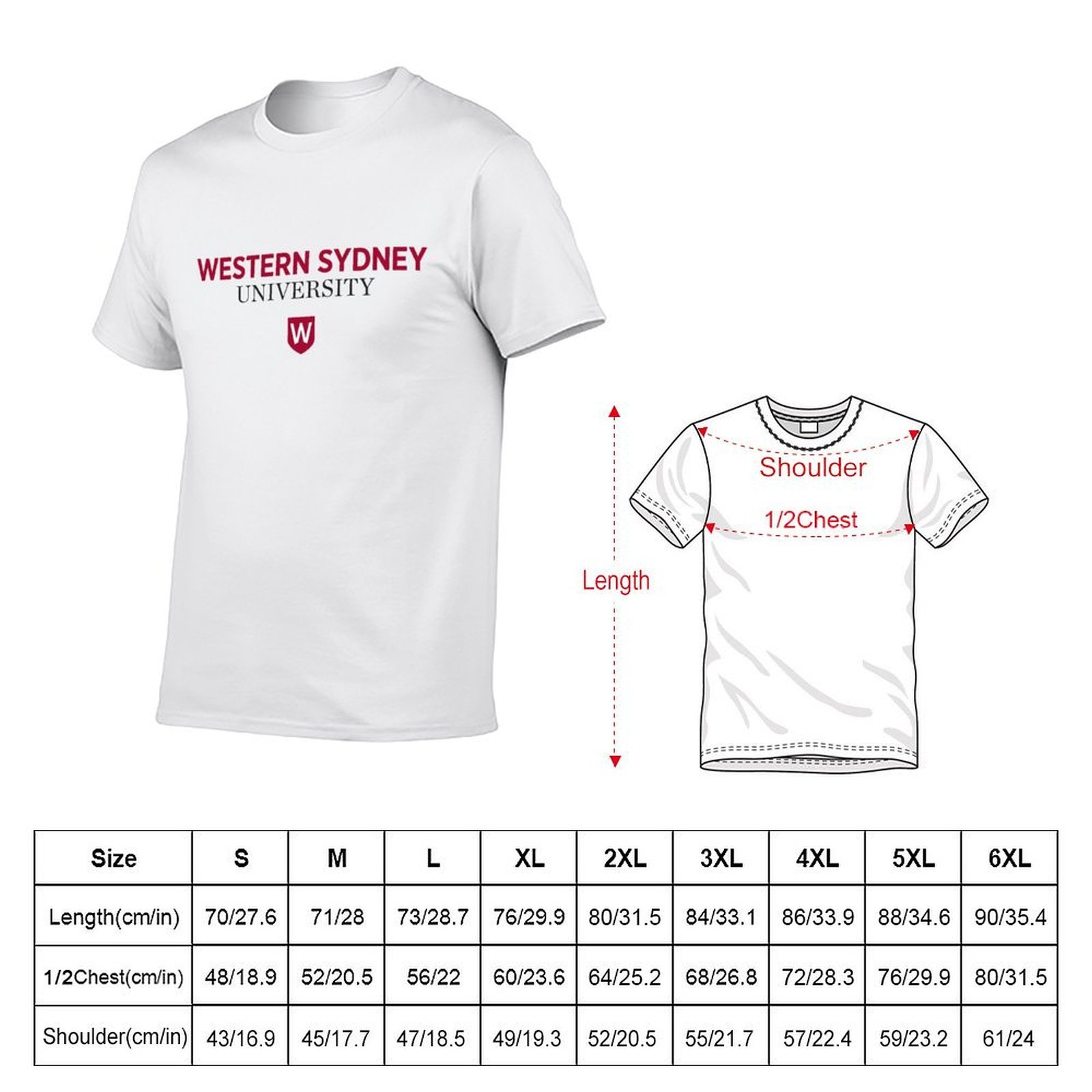 Kaos Universitas Western Sydne - Men'S Fashion Sydney ulasan dan harga