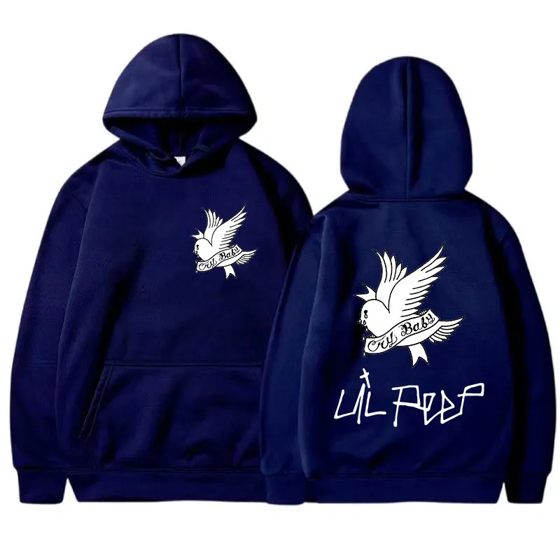 Hoodie Cetak Lil Peep Pria Mus - Mens Fashion Clothes ulasan dan harga